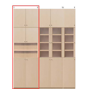 高さ232~241cm幅71~80cm奥行19cm厚棚板(棚板厚2.5cm)