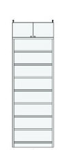 高さ２４１．１～２５０．１ｃｍ幅６０～７０ｃｍ奥行１９ｃｍ厚棚板(棚板厚2.5cm)