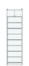 高さ２４１．１～２５０．１ｃｍ幅４５～５９ｃｍ奥行３１ｃｍ厚棚板(棚板厚2.5cm)