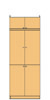 高さ２４１．１～２５０．１ｃｍ幅６０～７０ｃｍ奥行３１ｃｍ