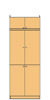 高さ２４１．１～２５０．１ｃｍ幅６０～７０ｃｍ奥行４６ｃｍ