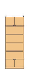 スリム壁面コミック本棚 217～226cm