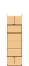 スリム壁面コミック本棚 217～226cm