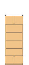 スリム壁面コミック本棚 217～226cm