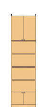 スリム壁面コミック本棚 250～259cm