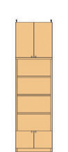 薄型壁面コミック本棚 250～259cm