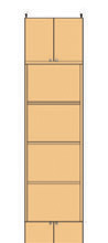 高さ２６５．１～２７４．１ｃｍ幅４５～５９ｃｍ奥行１９ｃｍ