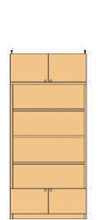 天井つっぱり本棚 217～226cm