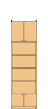 天井つっぱり本棚 232～241cm