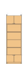 奥深下扉付き本棚 217～226cm