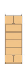奥深底扉付本棚 217～226cm