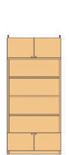 幅広下扉付書庫 217～226cm