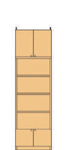 大型下扉付き本棚 232～241cm