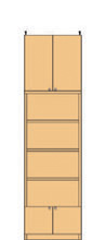 大型下扉付本棚 250～259cm