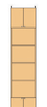 高さ２６５．１～２７４．１ｃｍ幅４５～５９ｃｍ奥行４０ｃｍ厚棚板(棚板厚2.5cm)