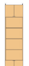 高さ２６５．１～２７４．１ｃｍ幅６０～７０ｃｍ奥行４６ｃｍ厚棚板(棚板厚2.5cm)