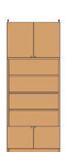 スリム壁面文庫本棚 250～259cm