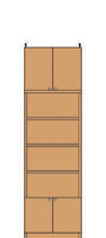 高さ２３２～２４１ｃｍ幅４５～５９ｃｍ奥行３１ｃｍ厚棚板（棚板厚2.5cm）