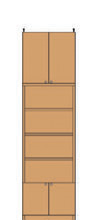 天井つっぱり壁面本棚 250～259cm