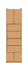 厚型下扉付キッチン収納 250～259cm