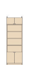 スリム壁面CD棚 高208～217cm