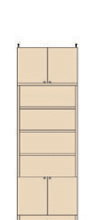 天井つっぱり壁面書庫 226～235cm