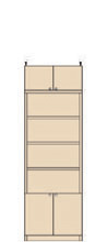 厚型扉付きキッチン壁収納 高208～217cm
