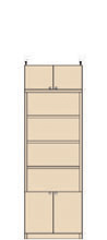 奥深リビング壁収納 高208～217cm
