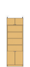 天井つっぱり壁面書庫 高208～217cm