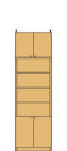 天井つっぱり壁面書庫 226～235cm