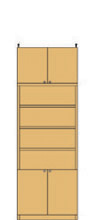 天井つっぱり壁面書庫 226～235cm