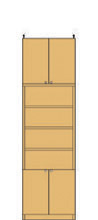 天井つっぱり壁面書庫 241～250cm