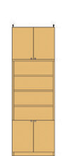 天井つっぱり壁面書庫 241～250cm