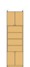 厚型扉付オフィス壁収納 241～250cm