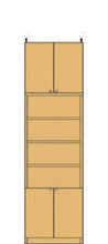 深型扉付きオフィス壁面収納 241～250cm