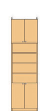 薄型壁面DVD棚 241～250cm