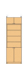 天井つっぱり壁面収納 高208～217cm