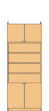 天井つっぱり壁面収納 226～235cm