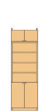 扉付き厚型壁面収納 高208～217cm