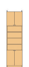 扉付き厚型壁面収納 241～250cm