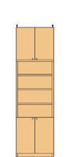 深型扉付壁面収納 241～250cm