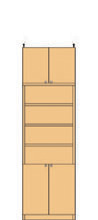 高さ226～235cm 幅45～59cm 長持