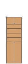 薄型つっぱり本棚 高208～217cm