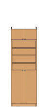 スリム壁面戸棚 高208～217cm