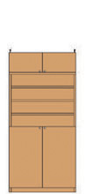 薄型壁面戸棚 高208～217cm