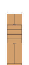 薄型突っ張り本棚 226～235cm