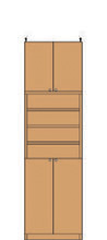 薄型突っ張り本棚 241～250cm