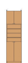 スリム事務用本棚 241～250cm