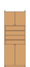 薄型木製本棚 241～250cm