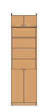 高さ２４１．１～２５０．１ｃｍ幅４５～５９ｃｍ奥行１９ｃｍ厚棚板(棚板厚2.5cm)